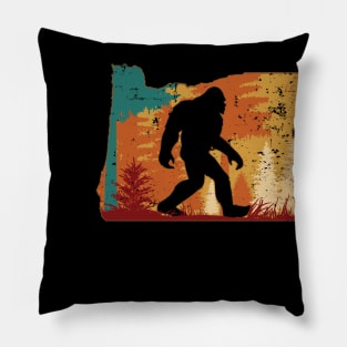 Bigfoot Retro Vintage Sasquatch Oregon Pillow