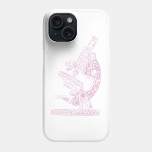 Scientific Microscope Line Drawing (Rose Petal) Phone Case