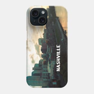 Cool sunset photography of Nashville Tennessee skyline sunset sky USA city break Phone Case