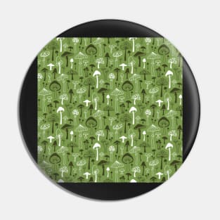 Mushrooms in Green Pin