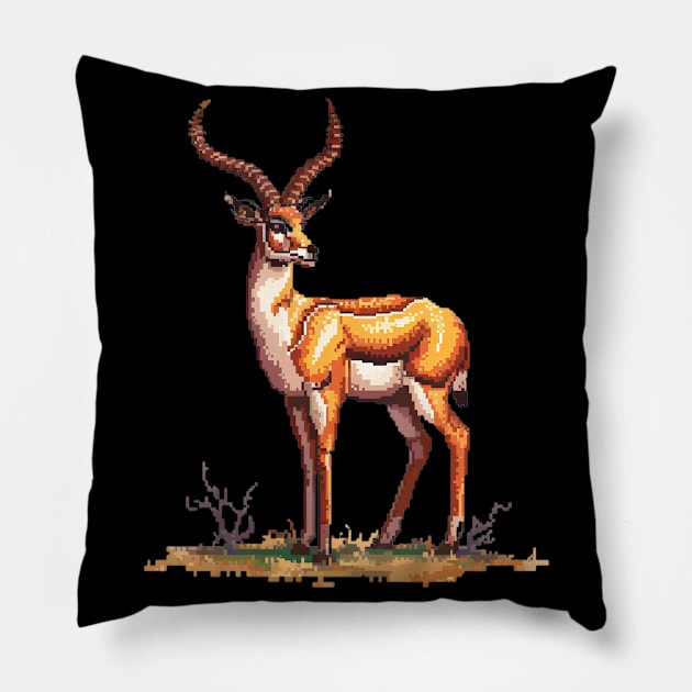 16-Bit Antelope Pillow by Animal Sphere