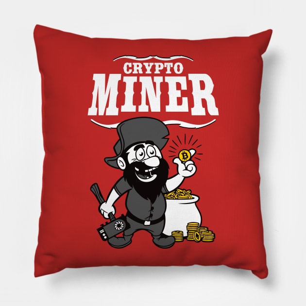 Cryptominer dark Pillow by gamergeek