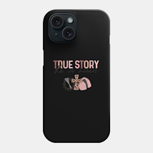 He Is Risen Cross Jesus Easter Day Christians True Story Phone Case