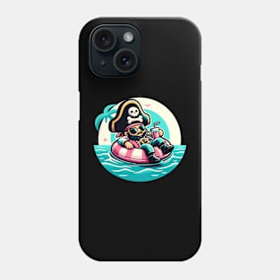 Pool Party Pirate Pink Float Funny Pirate Phone Case