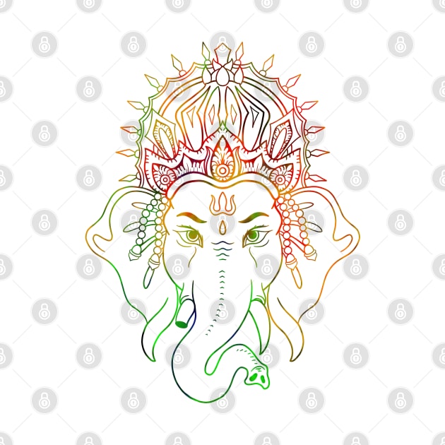 Ganesha Drawing Color by BaliChili