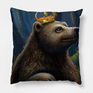 Bear with Crown Pillow