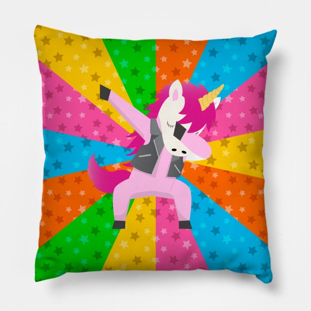 Dabbing Unicorn Pillow by DragonTees