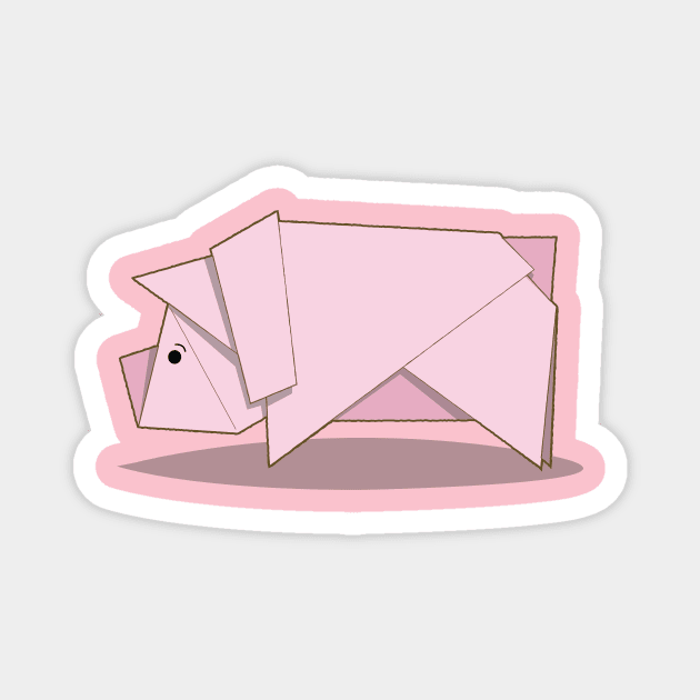 Pink Pig Magnet by William Gilliam