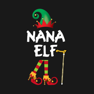 Nana Elf Funny  Family Christmas T-Shirt