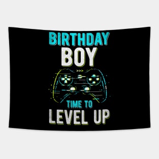 Birthday Boy Level Up Video Game Birthday Party Gift Boys Tapestry