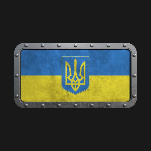 Rough Steel Ukrainian Flag by jeffbartels