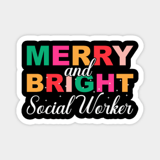 Merry and Bright Social worker Magnet