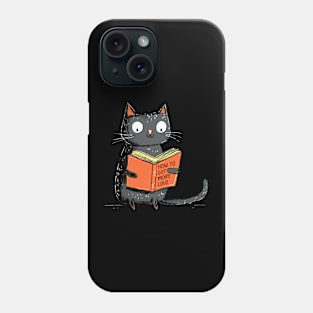 Book Lover Funny Cat Reading Book Phone Case