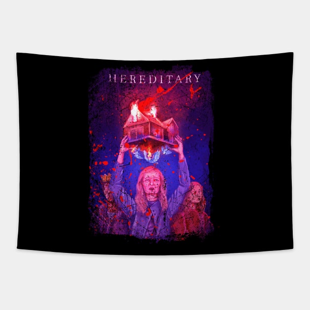 In the Grip of Evil Hereditary Movie Tribute Tapestry by alex77alves