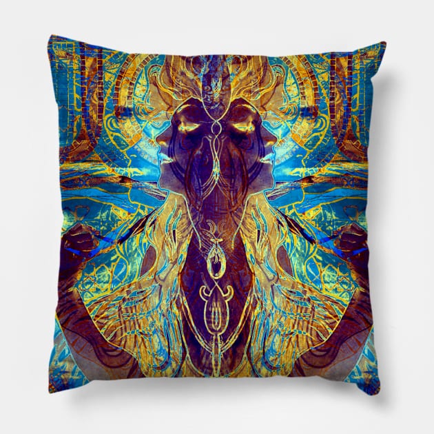 Alphonse Mucha Remixed 03 Pillow by chilangopride