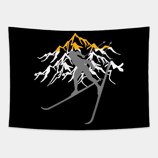 Cross Country Skiing Tapestry by GR-ART