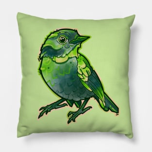 cute green bird Pillow