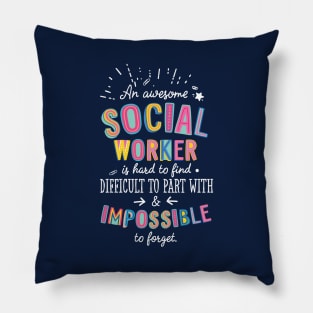 An awesome Social Worker Gift Idea - Impossible to Forget Quote Pillow