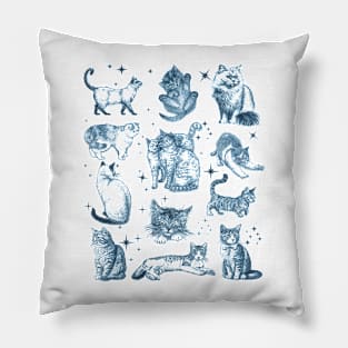 Vintage 90s Tattoo Cat retro cat Pillow