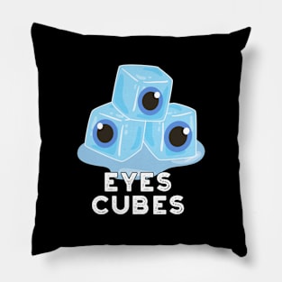 Eyes Cubes Cute Ice Pun Pillow