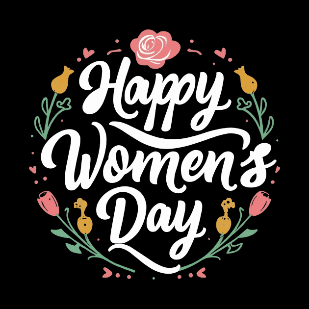 Happy Women's Day, International Women's Day T- shirt. by Naurin's Design