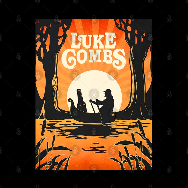 Vintage luke combs sunset by PATTERNCOLORFUL