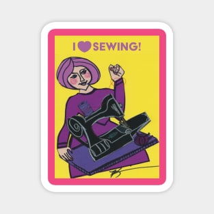 I LOVE SEWING Magnet