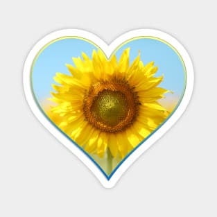 Sunflower and heart Magnet