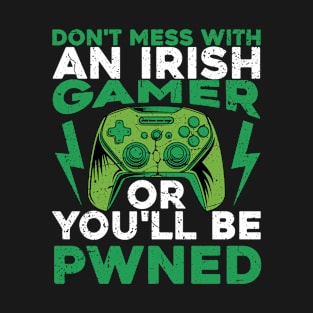 Irish I Was Gaming Funny St Patricks Day Gamer Boys Men Gift T-Shirt