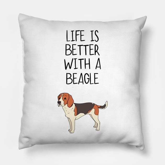 Life Is Better With A Beagle Dog Pillow by octopath traveler floating island