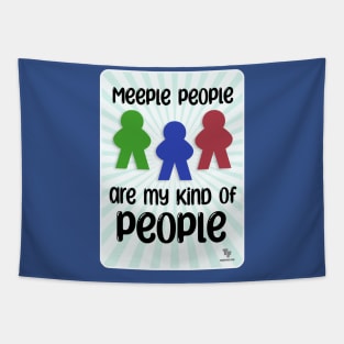 Meeple People Fun Board Game Night Slogan Tapestry