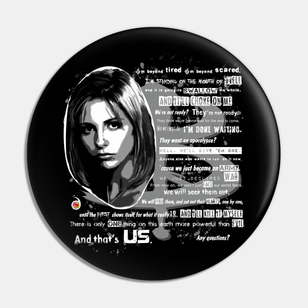 Buffy speech Pin by rednessdesign