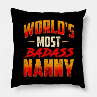 Awesome World's Most Badass Nanny Cute Babysitter Pillow