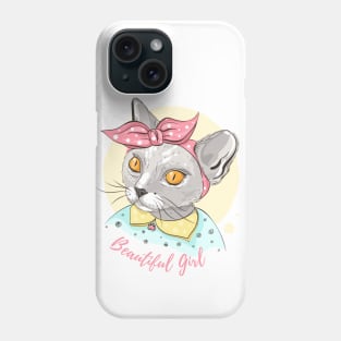 Beautiful Girl Cat Phone Case