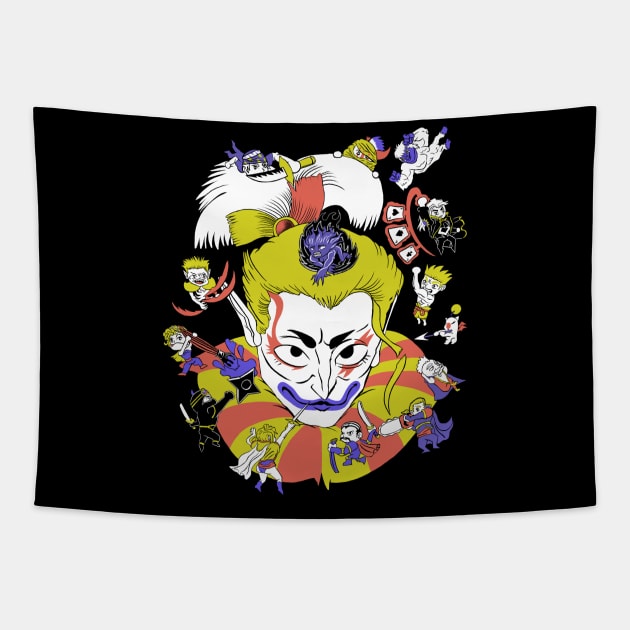 Coulrophobia (Dancing Mad) Tapestry by Spicy Gurry