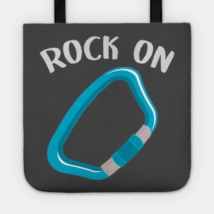 Rock on rock climbing T-shirt Tote