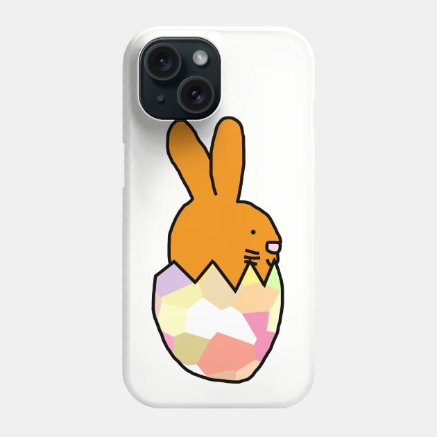 Gold Bunny Hatching from Easter Egg Phone Case by ellenhenryart
