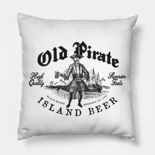 Old Pirate Beer 2 by © Buck Tee Originals Pillow