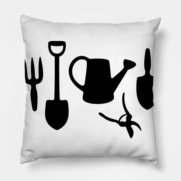 Black Gardener Pillow by XOOXOO