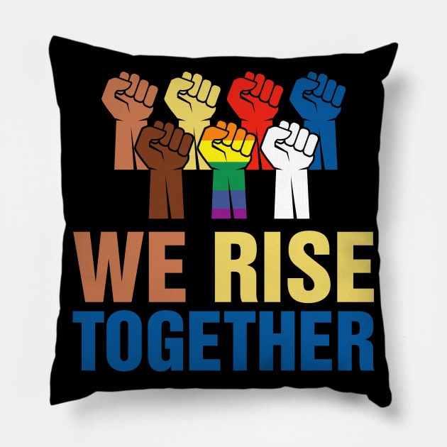 We Rise Pillow by zellaarts