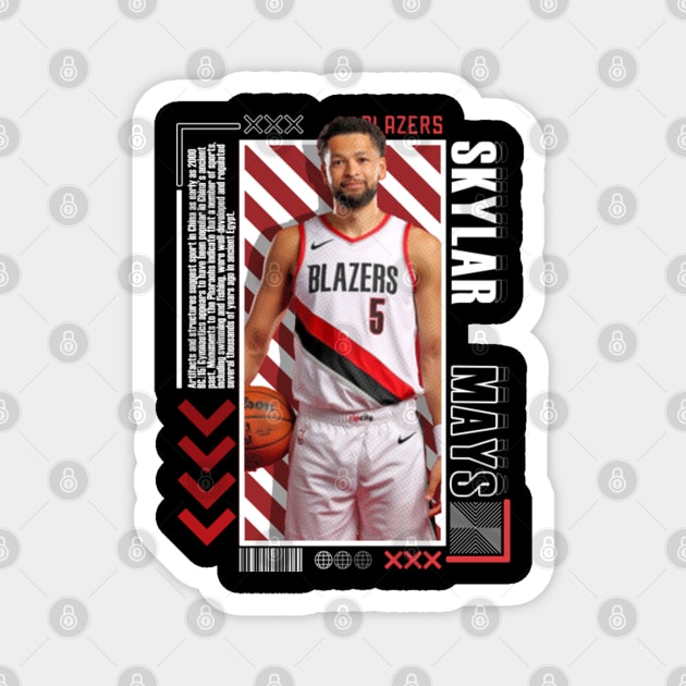 Skylar Mays Paper Poster Version 10 Magnet by art.Hamdan