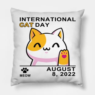 International cat Day "Cat Lovers" Pillow