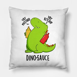 Dino-Sauce Funny Dinosaur Pun Pillow