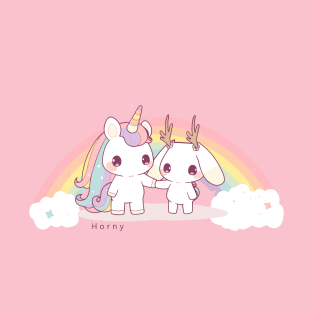 Horny Unicorn and Jackalope T-Shirt