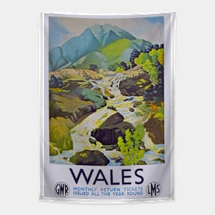 Vintage GWR Wales poster Tapestry