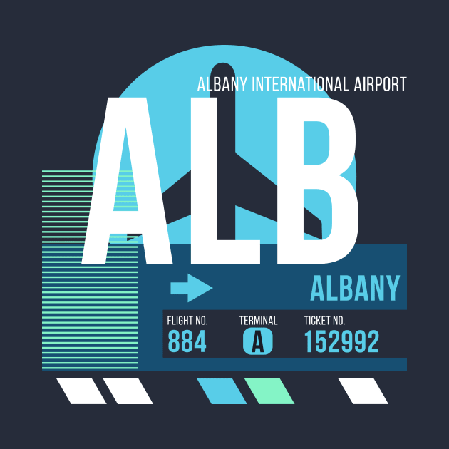 Albany (ALB) Airport // Sunset Baggage Tag by Now Boarding