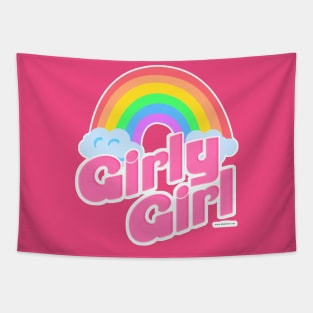 Girly Girl Slogan Tapestry