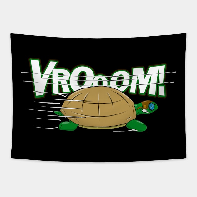 Turtle Goes Vroom! Tapestry by SteveW50