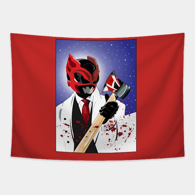 American Psycho Ranger Red Tapestry by mavgagliano