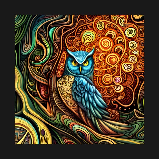 Curve Pattern Owl by SmartPufferFish